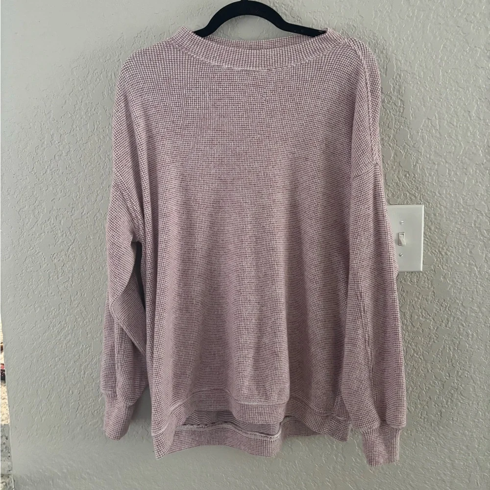Aerie Getaway Waffle Sweatshirt🍒 - Picture 6 of 11
